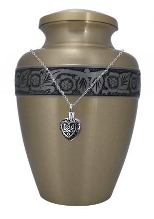 Avalon Bronze Large Adult Urn For Human Ashes, Funeral Urn+ Free jewellery Urn