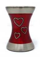 Beautiful Medium Brass Loving Hearts Tealight Cremation Urn For Human Ashes
