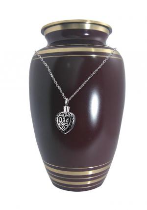 Big Elite Garnet Red Adult Cremation Urn Ashes+ Free jewellery Urn 