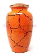 Big Size Classic Orange Adult Cremation Brass Urn for Human Ashes