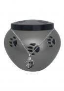 Black Band Odyssey Pewter Urn For Pet Memorial+ Free jewellery Urn