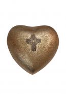 Celtic Cross Mini Heart Keepsake Urn for Human Ashes