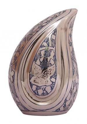 Beautiful Blue Doves Going Home  Teardrop Keepsake  Cremation Urn For Huaman Ashes