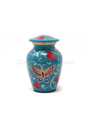 Floral Butterflies Keepsake Cremation Urn for Ashes