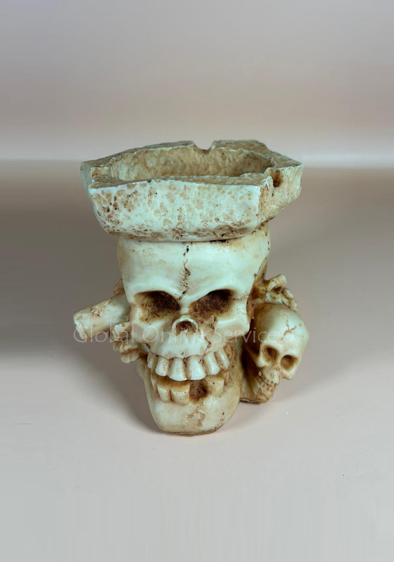 Hand-Painted Skeleton Ribcage Ashtray