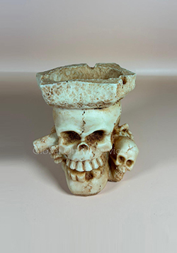 Hand-Painted Skeleton Ribcage Ashtray