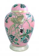 Pink Garden Design Large Adult  Funeral Urn For Ashes+ Free jewellery urn